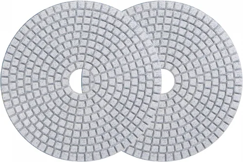 uxcell Almohadilla de pulido de diamante de 5 pulgadas, 30 granos de molienda húmeda/seca para piedra, hormigón, mármol, encimera, piso, 2 unidades