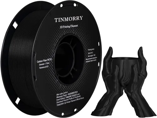 TINMORRY - Filamento PETG CF de 1.75 mm para impresora 3D, compatible con Bambu LAB, Creality K1C, QIDI MAX3, FLASHFORGE Adventurer 5M, Prusa MK4
