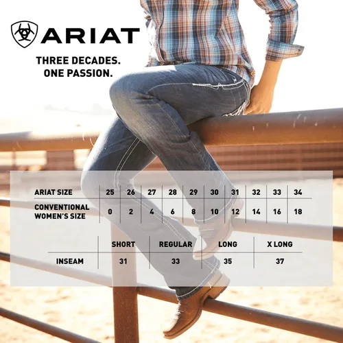 Vista 8 de ARIAT Jeans de equitación reales de tiro medio para mujer, talla grande, talla grande, 10017510-Plus