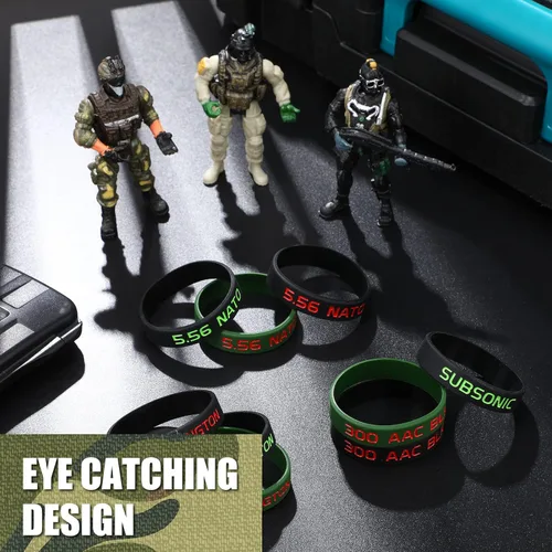 Vista 5 de Chivao Paquete de 45 bandas de marcado de revistas 5.56, 223 REM, 300 bandas opacas para accesorios