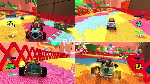 Vista 3 de Nickelodeon Kart Racers Bundle + Wheel Accessory Nintendo Switch Game Code in a Box (Nintendo Switch)