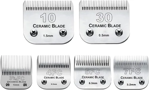 Vista 10 de 10 Cuchillas para Aseo de Perros Compatibles con Cortapelo para Perros Andis, Cuchilla Desmontable de Acero Inoxidable, Tamaño 10, Longitud de Corte