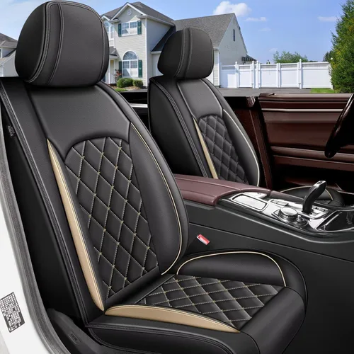 Vista 20 de Fundas de asiento de automóvil para GMC Acadia 2017-2023 2024, de cuero transpirable, juego de fundas de asiento delantero para Acadia