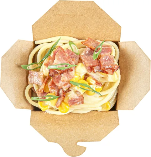 Vista 7 de Restaurantware Bio Tek - Cajas chinas de 8 onzas para llevar, 25 cajas de comida a prueba de grasa, con bloqueo de pestañas, papel kraft