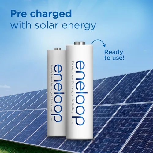 Vista 6 de eneloop, Batería AAA/Micro NI-MH, paquete de 4, capacidad con baterías NI-MH listas para usar, recargable hasta 2000 veces, embalaje sin plástico