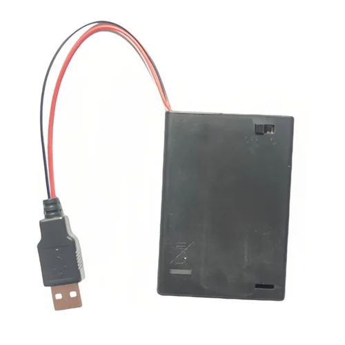 Vista 73 de 10 piezas de portapilas AA de 1 celda con tapa/interruptor de encendido/apagado/cables conductores, 1 caja de batería AA para producción