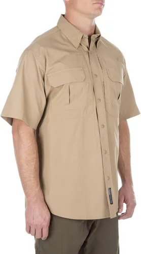 Vista 2 de 511 Tactical - Camisa polo de manga corta para hombre diseño de perfil bajo con botones tela de algodón estilo 71152