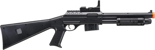 Vista 2 de M0581 - Escopeta de Airsoft de acción de bomba con alcance, luz y construcción duradera de ABS