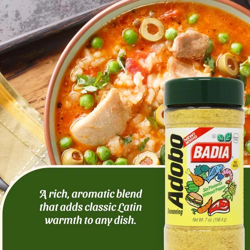 Vista 4 de Badia Adobo sin pimienta, 7 oz – Mezcla de condimentos latinos tradicionales