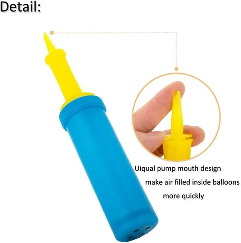 Vista 4 de Bomba de boquilla redonda portátil para llenar rápidamente inflables, globos, juguetes, bomba de mano - Bombas de aire de doble acción, globos
