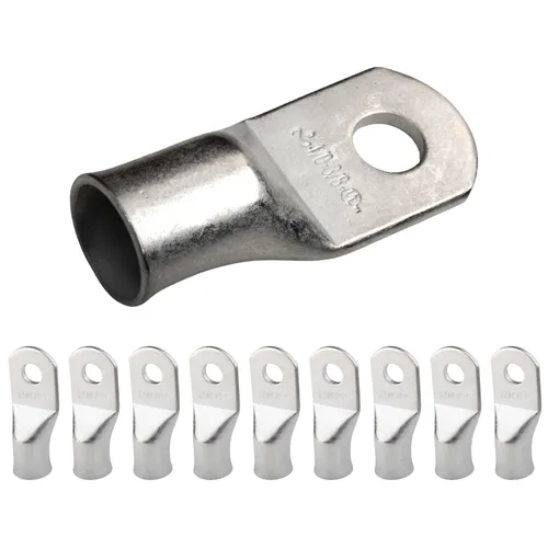 Vista 448 de SELTERM 5 piezas terminales de cable de cobre estañado 1/0 AWG perno de 1/2", extremos de cable de batería, terminales de anillo, conectores