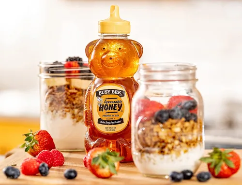 Vista 2 de Busy Bee Miel, miel filtrada de grado A, 24 onzas, 1.5 libras (paquete de 3 osos de miel)