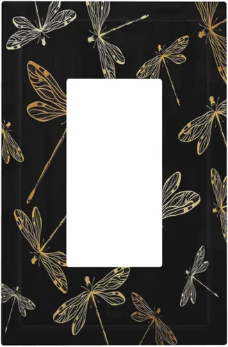 Vista 63 de Cubiertas de pared de lodge rústico retro con diseño de osos, ciervos y animales salvajes. Placas de pared dúplex simples para interruptor de luz.