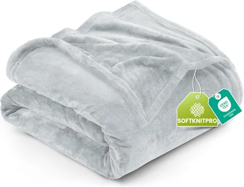 Vista 78 de Utopia Bedding - Manta de vellón de lujo, mullida, antiestática; manta de suave microfibra de 8.8 oz/yd² (300 g/m²) para sofá y cama; tamaño Gris