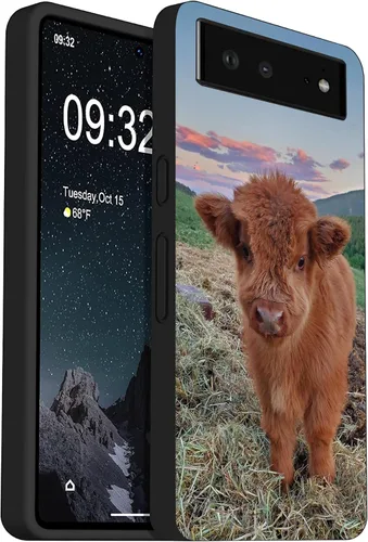 Vista 6 de Funda protectora de TPU compatible con Google Pixel 6, diseño botánico hippie groovy vintage abstracto a prueba de golpes con diseño único