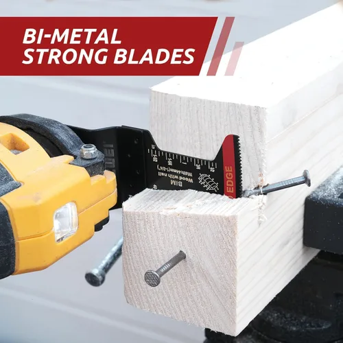 Vista 3 de AMZWEI 10 piezas cuchillas oscilantes bimetálicas para herramientas de corte de metal, cuchillas multiherramienta de borde curvado de 1-3/4