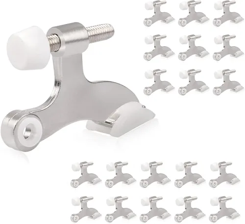 Vista 7 de HOMOTEK Paquete de 3 Topes de Puerta de Latón Antiguo con Pasador de Bisagra, Tope de Puerta Ajustable de Lujo Resistente de 2-1/2"x1-3/4
