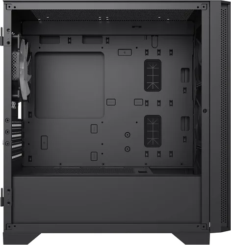 Vista 4 de Montech AIR 100 ARGB Torre Micro-ATX con cuatro ventiladores ARGB preinstalados, diseño ultra minimalista, panel frontal de malla fina, alto flujo