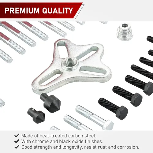 Vista 3 de ATPEAM Juego de extractores de equilibrador armónico de 46 piezas Kit de extractor de volante, uso con equilibradores armónicos, poleas