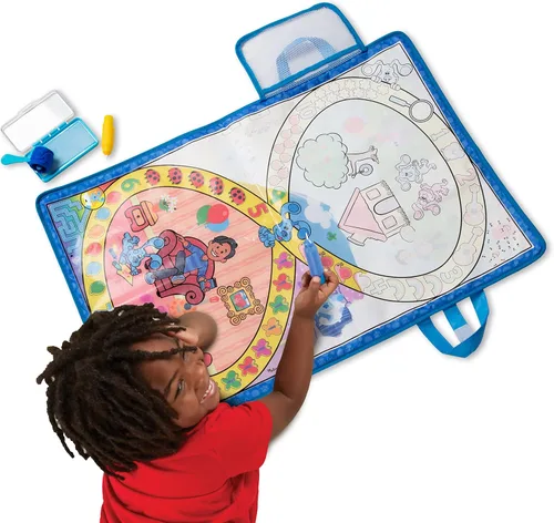 Vista 3 de Melissa & Doug Blue's Clues & You! Water Wow! Tapete de actividad (20 x 30 pulgadas) con superficie reutilizable de revelación de agua