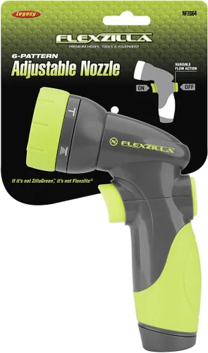 Vista 5 de Flexzilla - Manguera de jardín de 5/8 pulgadas x 75 pies, resistente, segura para agua potable, ZillaGreen, HFZG575YW-E y boquilla ajustable de 6