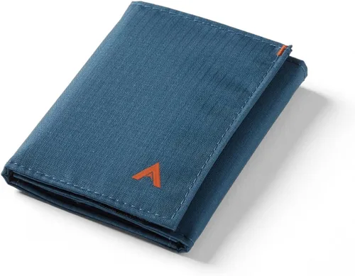 Allett Cartera triple Nailon, bloqueo RFID Delgada, minimalista, resistente al agua, delgada, bolsillo frontal Capacidad para 2 12 tarjetas,