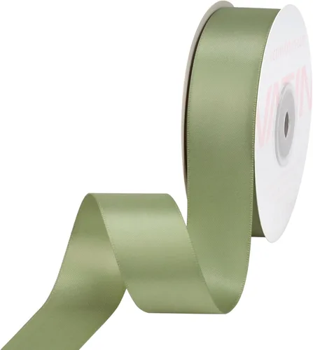 Vista 223 de VATIN - Cinta de satén de doble cara beige de 1/4", 25 yardas continuas, cinta de poliéster beige para ramo de lazos, envoltura de regalos, arreglo