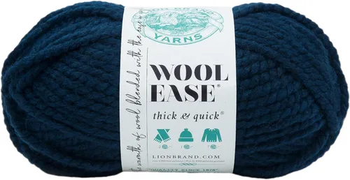 Vista 138 de Lion Brand Yarn - Ovillo de lana Wool-Ease Thick & Quick color fuerza aérea