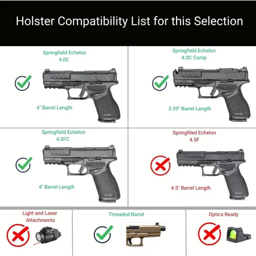 Vista 245 de CYA Supply Co. Base IWB Funda de transporte oculta propiedad de veteranos fabricada en Estados Unidos - Compatible