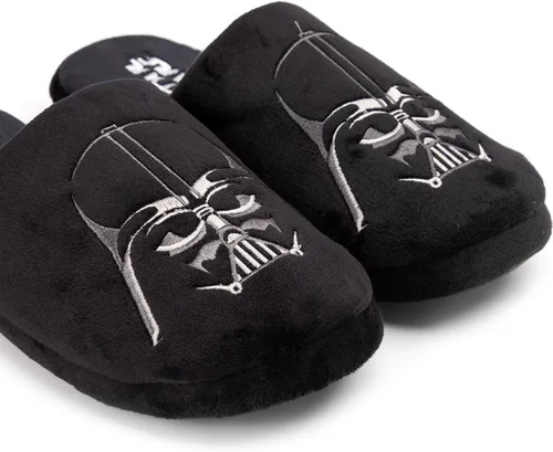 Vista 5 de STAR WARS Zapatillas de hombre Darth Vader Dark Side Poliéster House Shoes Negro