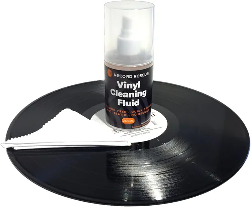 Vista 6 de Líquido de limpieza de vinilo y toalla de microfibra - Solución de lavado récord (botella de spray de 6.8 fl oz) Record Rescue