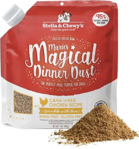 Vista 19 de Stella & Chewy's - Marie's Magical Dinner Dust - Premiun de comida para perros de tocino en polvo seco congelado con frutas y verduras orgánicas