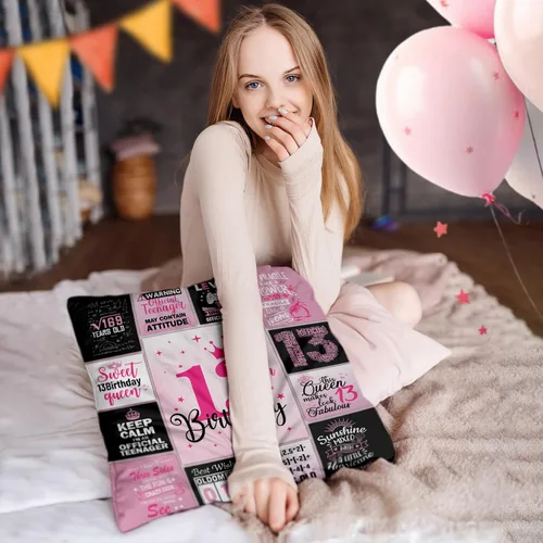 Vista 3 de Regalos de cumpleaños número 13 para niñas, ideas de regalo de cumpleaños para niñas de 13 años, regalos y decoraciones para niñas de 13 años Fundas