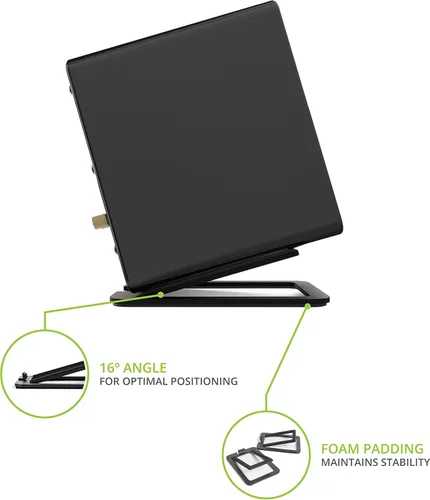 Vista 3 de Kanto S2 - Soportes de altavoz de escritorio inclinados para altavoces pequeños y monitores de estudio compactos de 2 a 3 pulgadas Soporta 6