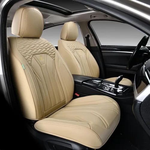 FLORICH Fundas de asiento para automóviles, fundas de asiento impermeables, fundas de asiento de cuero para automóvil, paquete de 2, protector