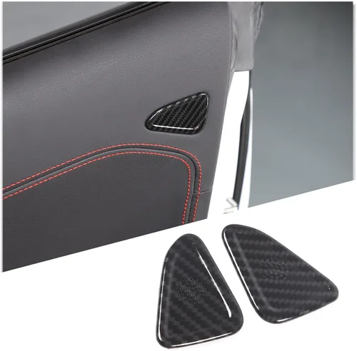 Daeiclru Cubierta para altavoz de puerta lateral de automóvil compatible con Chevrolet Corvette C8 2020-2023, cubierta de anillo de sonido de Patrón