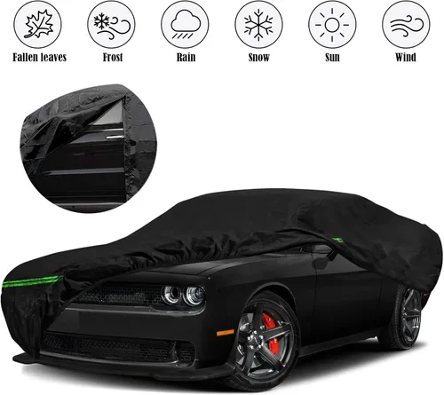 Vista 9 de Cubiertas de coche impermeables para todo tipo de clima, reemplazo para Dodge Challenger 2008-2025, 6 capas, fundas personalizadas para exteriores