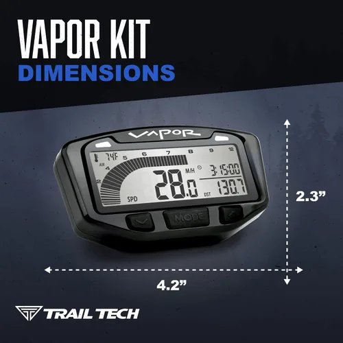 Vista 5 de Trail Tech 752-111 Kit de medidor de tacómetro digital de vapor, KTM Husqvarna 250 350 450 2016-2019