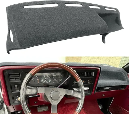 Vista 6 de Funda para tablero a medida para Dodge Dakota, alfombrilla para tablero con protector de alfombra F135 (Negro)