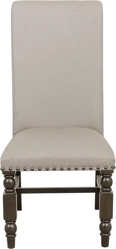 Vista 4 de Lexicon Janeann - Silla auxiliar de comedor (juego de 2), color gris