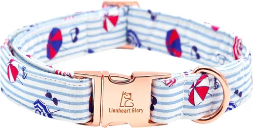 Vista 25 de Lionheart glory Collar de perro azul collar de verano para perro, collar de fiesta para perros machos o niñas, collares ajustables suaves