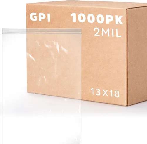 Vista 32 de GPI - Bolsas con cremallera de 9 x 12 pulgadas, 100 unidades, 2 mil, bolsas de polietileno con cierre de cremallera resellable de plástico