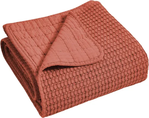 Vista 8 de Levtex Home Mills Waffle - Juego de colcha individual (84 x 104 pulgadas) con 1 funda de almohada (26 x 20 pulgadas), Adobe, juego de colcha 100%