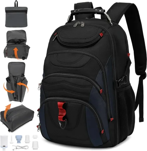 Vista 20 de Mochila para laptop Boavan para hombres (Negro, 15.6), Rosa(Amour Pink), Elegante