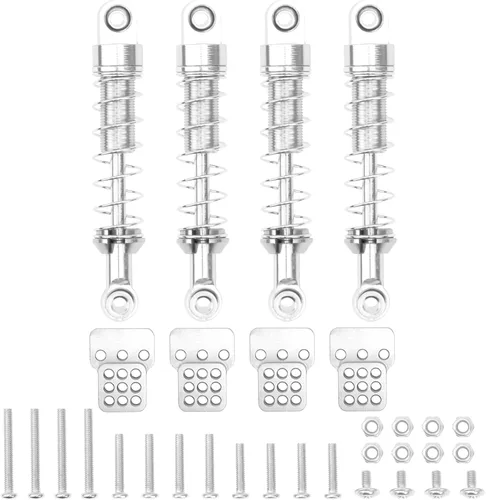 Vista 6 de Suspensión de amortiguador de metal con soporte de asiento extensor compatible con 1/12 MN D90 D91 D96 D99 D99S MN90 MN99S WPL C14 C24 C34 1/16 RC