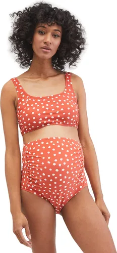 Motherhood Maternity Women's Beach Bump 2 Piece Swimsuit Set UPF 50+ Pregnancy Swimwear