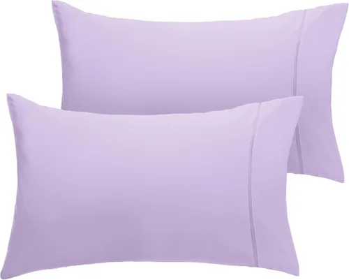 Vista 8 de LuxClub Collection - Juego de 2 fundas de almohada ecológicas, sin arrugas, con borde de satén, lavable a máquina, ropa de cama de hotel, sedosa