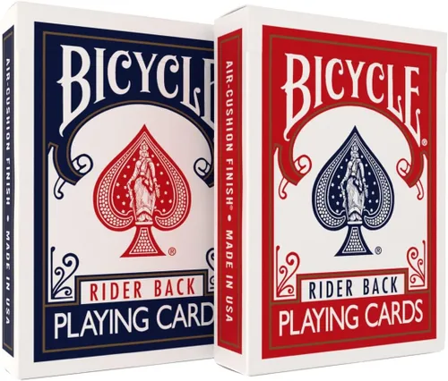 Vista 3 de Bicycle Rider Back Cartas de Juego de Índice Estándar, Paquete de 12 Mazos a Granel, Barajas Clásicas Tamaño Póquer para Póquer, Blackjack, Rummy