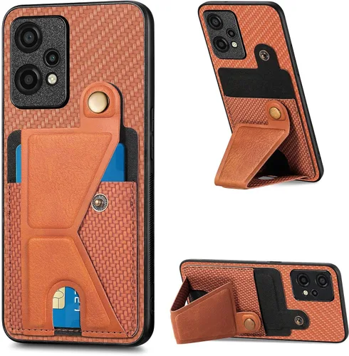 Vista 127 de Funda para Oppo K10x / OnePlus Nord CE 2 Lite 5G Funda para Realme 9 5G / 9 Pro / Q5 / V25 Funda de piel sintética con ranuras para tarjetas
