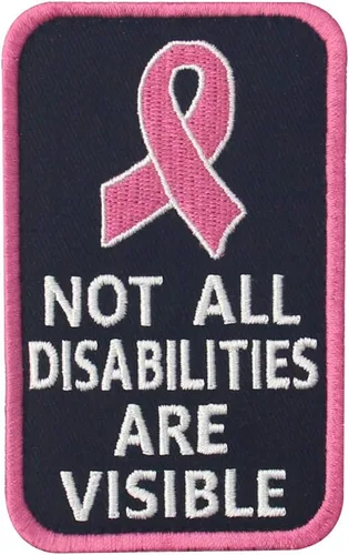 Vista 6 de Not All Disabilities are Visible Chalecos/Arneses Service Perro Emblema Bordado Sujetador Gancho y Bucle Parche